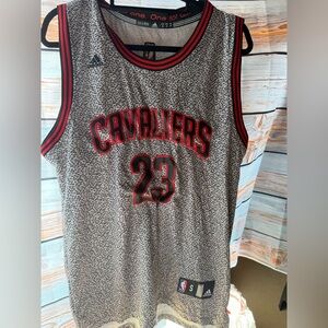 adidas Gray/Black Patterned NBA Jersey